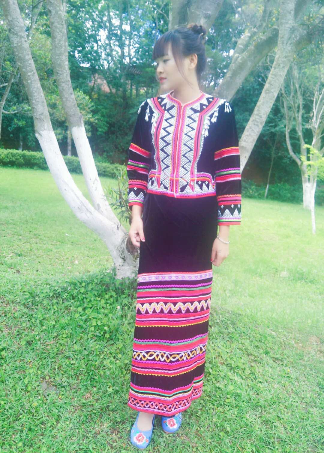 拉祜族民族服装女新款拉祜族云南特色民族风生活舞蹈演出表演服订