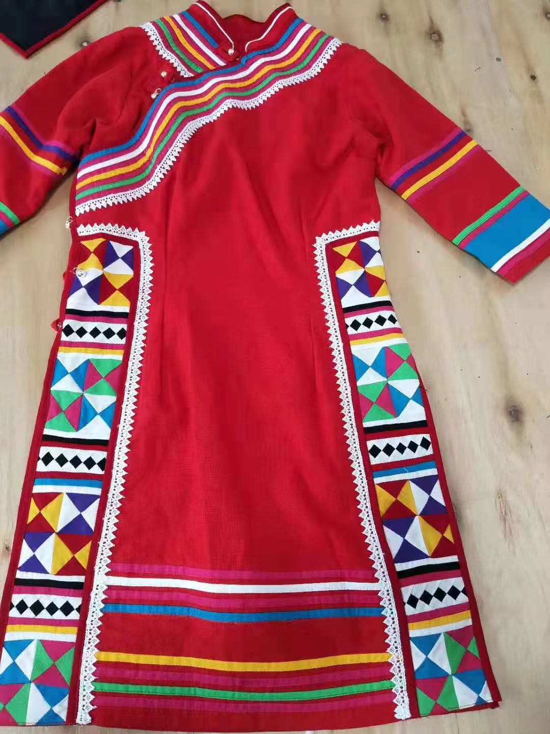 2020少数民族服装女云南特色民族风复古拉祜族生活套装舞蹈演出服