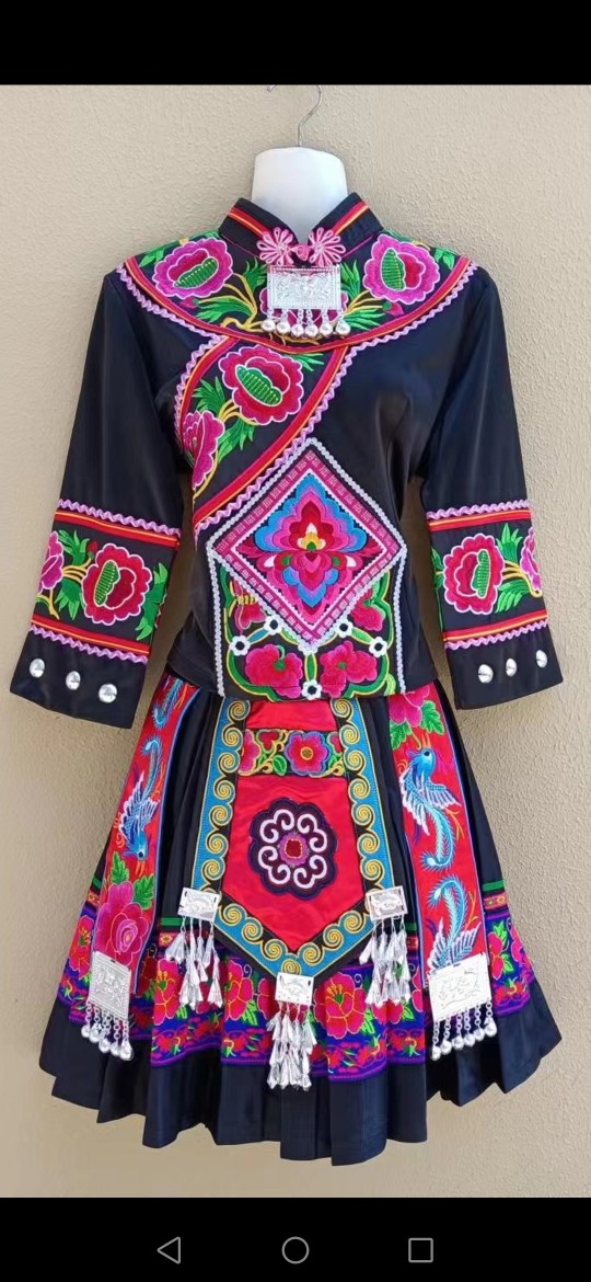 土家族苗族彝族拉祜族壮族瑶族少数民族传统服装民族特色短裙套装