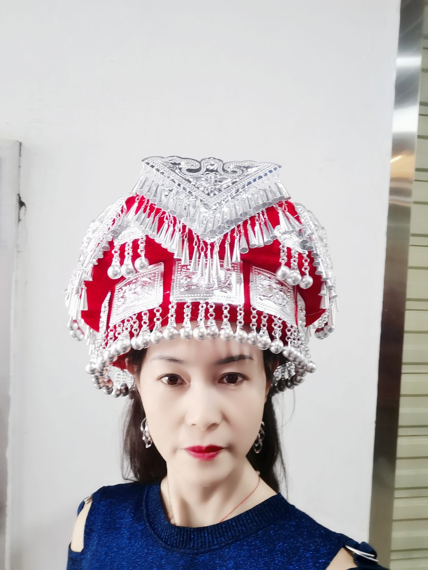 土家族苗族彝族拉祜族壮族瑶族少数民族特色帽子新娘生活舞台头饰