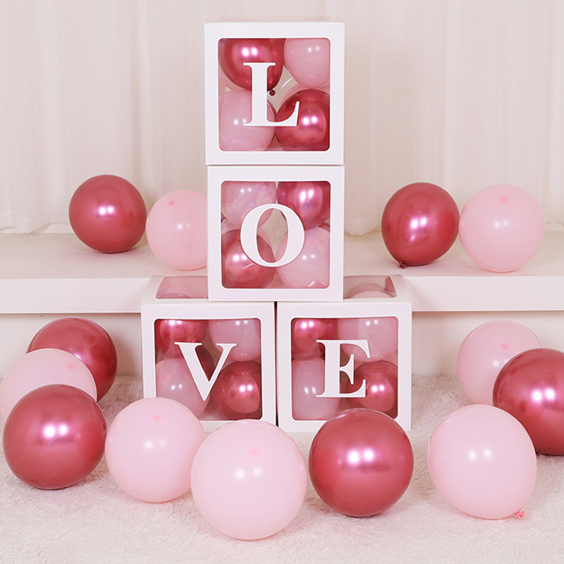 520love气球透明盒子告白求婚生日背景墙商场活动布置场景装饰