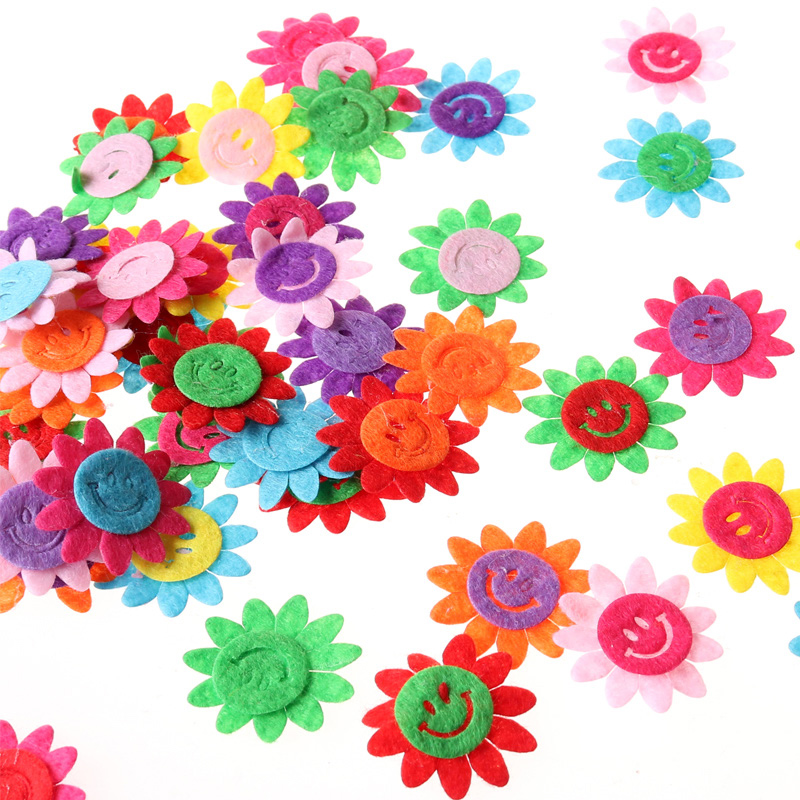 无纺布美劳玩具儿童手工制作绘画绘图DIY创意材料装饰物片490片