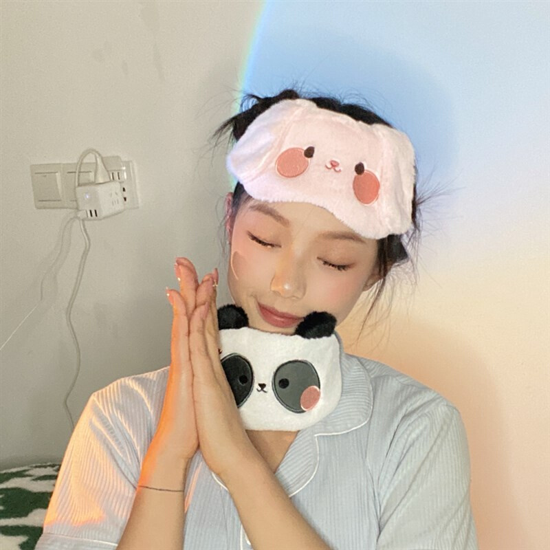 眼罩睡眠专用女士高颜p值可爱小动物睡觉遮光透气女学生冰袋冰热