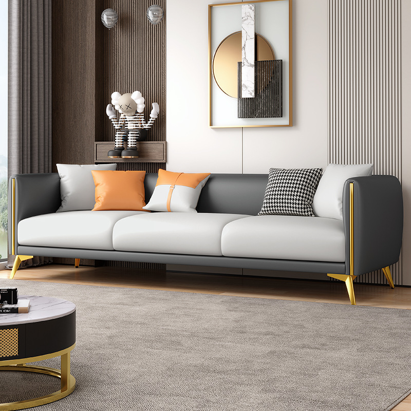 北欧科技布沙发轻奢2021新款直排简约现代设计师布艺双人沙发组合