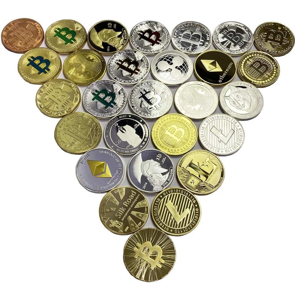 新款Bitcoin金币BTC外国硬币比特B创意礼物国外金币区块链加密B