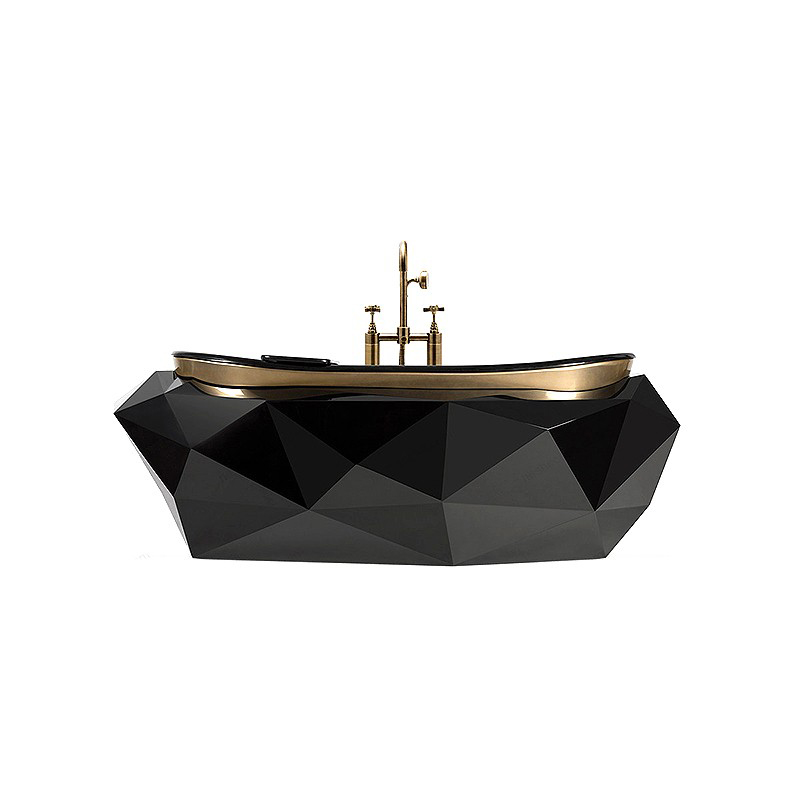 不锈钢菱形浴缸别墅酒店小户型家用卫生间设计师款轻奢独立浴室缸
