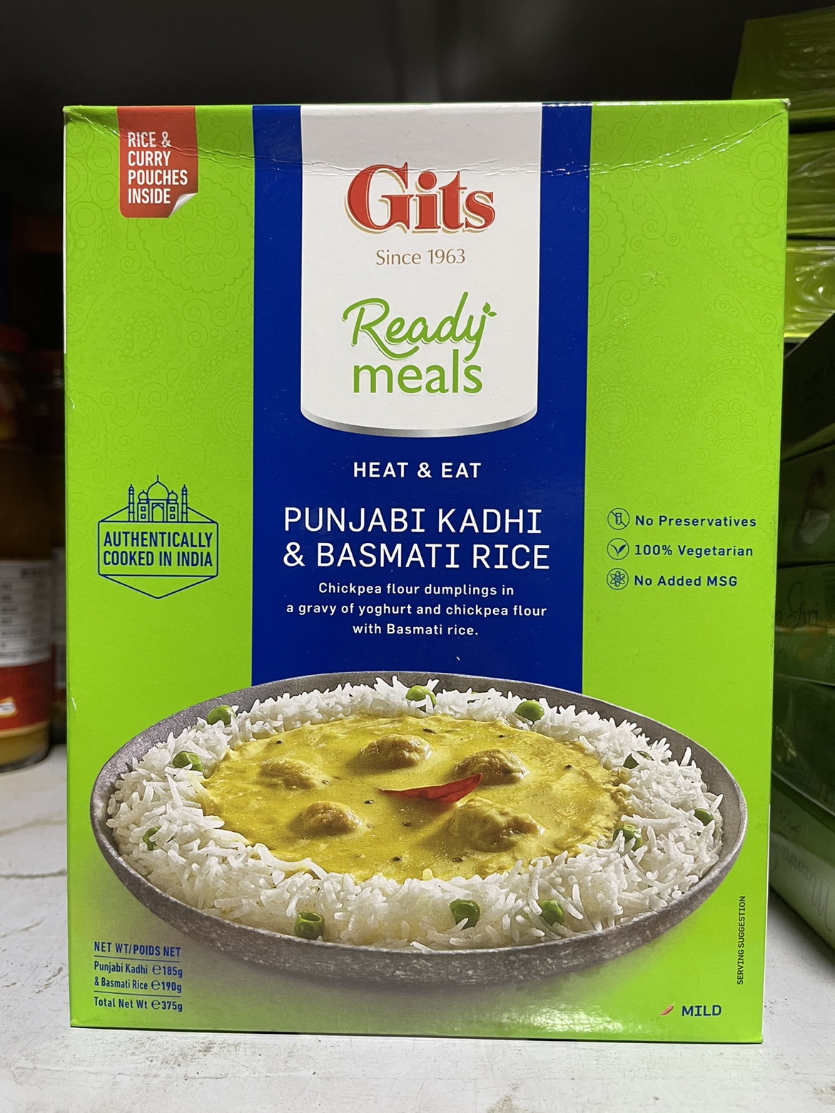 Ready meals Ready to eat Gits Punjabi kadhi & basmati rice