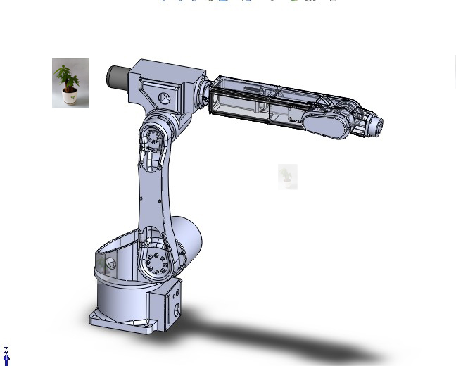 六自由度机械手机器人机械手装配图大臂关节组件三维含cad图