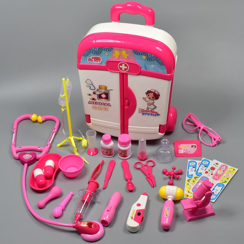 儿童过家家小医生护士玩具套装女孩男孩医院宝宝打针听诊器拉杆箱