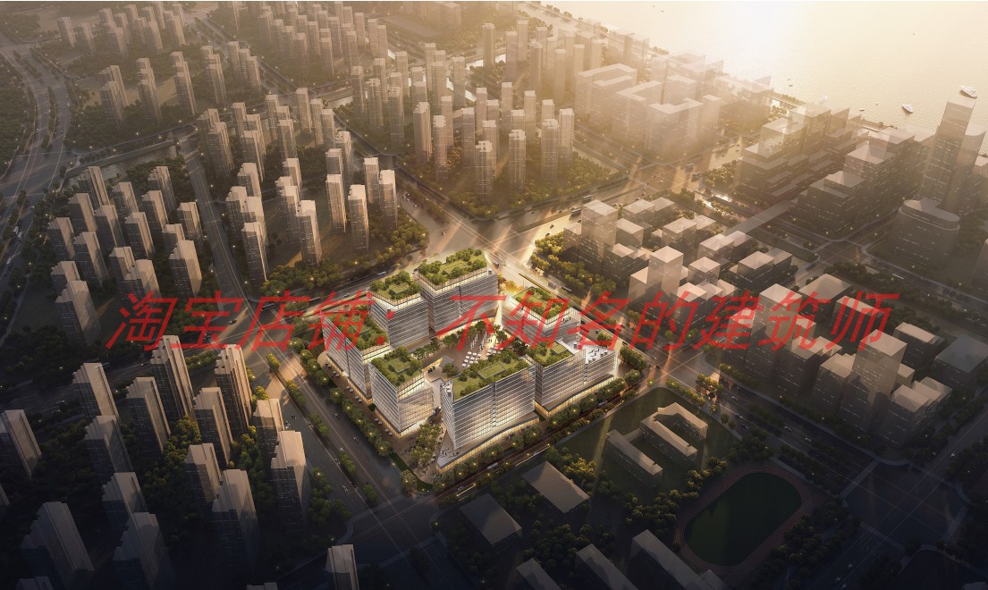【GOA】杭州钱江新城二期办公楼产业园建筑方案文本47P+SU模型