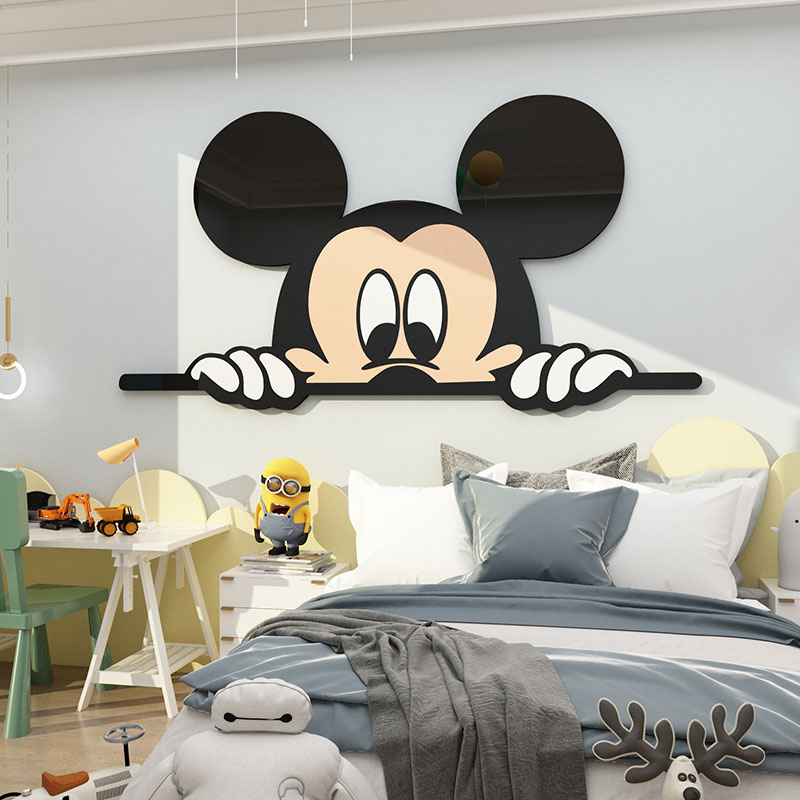 卡通贴纸米奇老鼠3d立体墙壁面贴画儿童房间布置装饰卧室床头背景