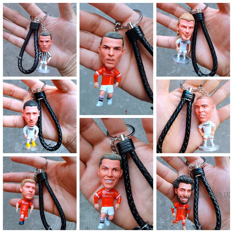 足球星挂件梅西皇马C罗巴黎内马尔梅西教练齐达内公仔锁匙扣礼品