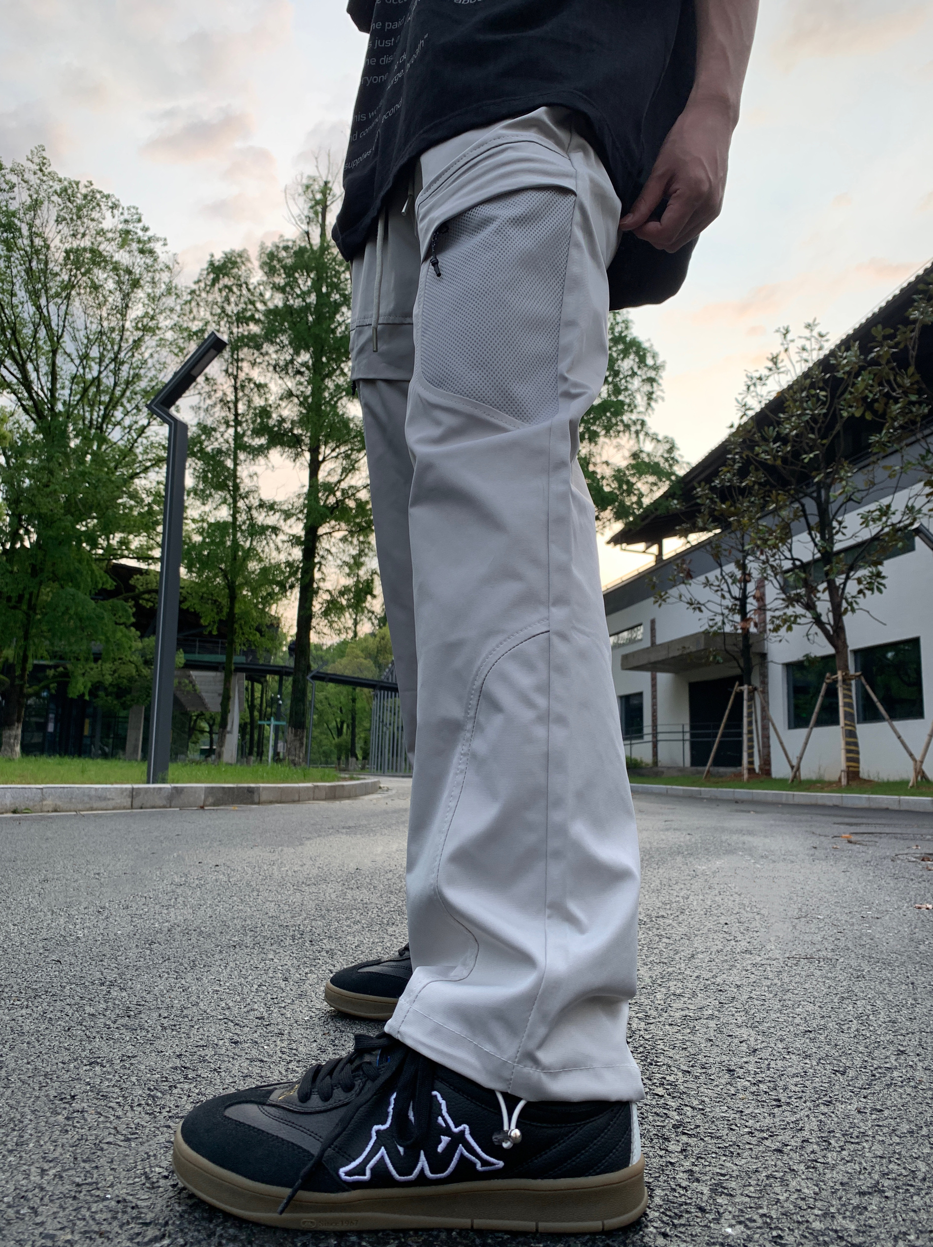 07QWER 夏季薄款户外机能冲锋裤大口袋小众设计休闲长裤