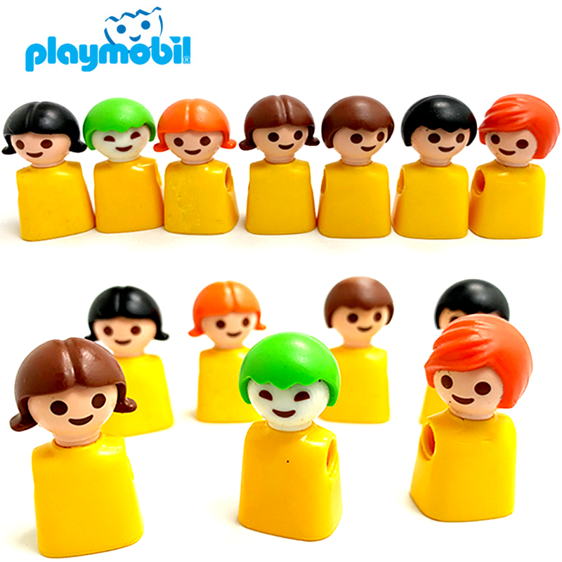 playmobil 摩比世界抽抽乐配件儿童人偶5cm发型头发脸部表情 男女