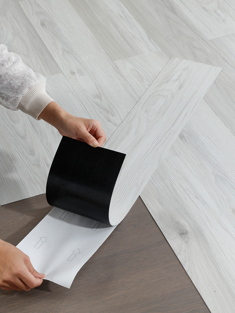 北欧风格灰色木纹pvc地板贴自粘塑胶地板革家用客厅卧室防水耐磨