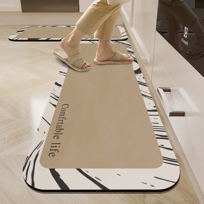 2023厨房专用硅藻泥地垫免洗防水防滑脚垫卫生间门口地毯吸水垫子