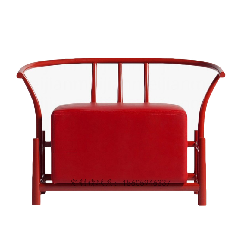 新中式圈椅官帽椅主人椅禅意大气围椅茶室茶椅榫卯结构中式太师椅