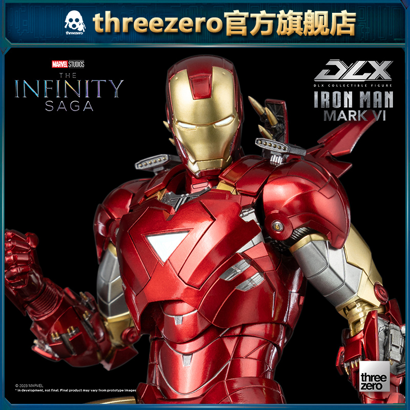 【预定定金】threezero DLX系列 钢铁侠Mark6 1/12比例可动人偶
