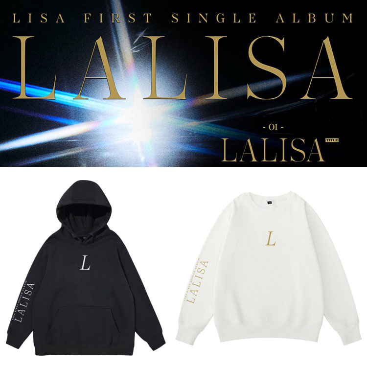 LISA SOLO专辑LALISA周边印花同款卫衣套头连帽衫加绒春秋冬衣服
