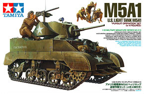 TAMIYA/田宫 35313 二战美国M5A1轻型战车及迫击炮