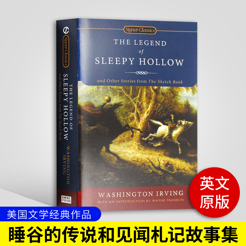 睡谷的传说和见闻札记故事集 The Legend of Sleepy Hollow 英文原版文学书 美国文学经典作品 Washington Irving华盛顿·欧文