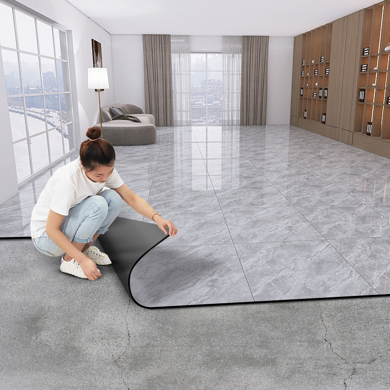 pvc地板贴自粘地板革水泥地加厚耐磨塑胶地板垫家用厨房防水地贴