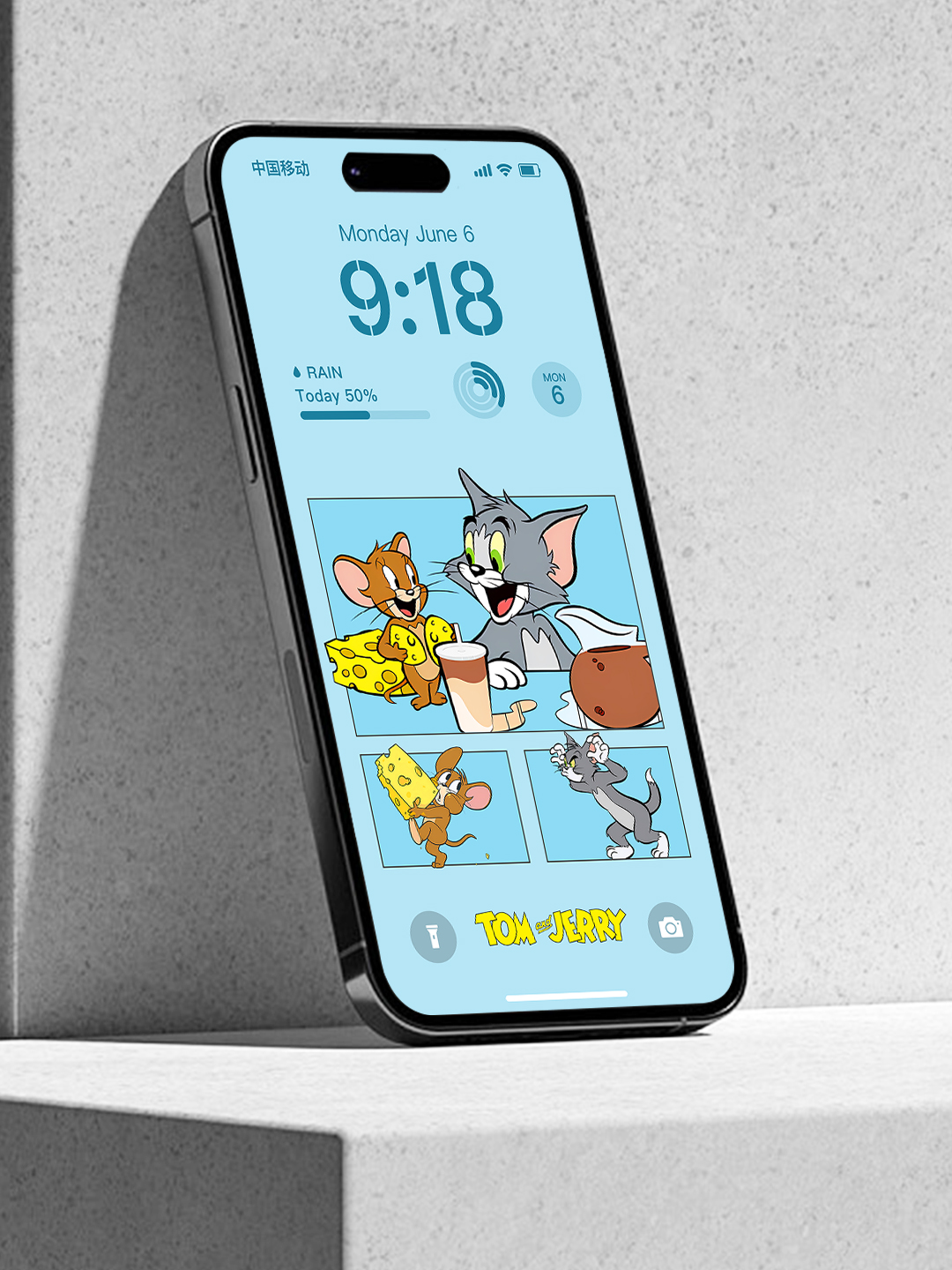 手机壁纸4K高清图片猫和老鼠苹果锁屏主题可爱治愈卡通简约iphone