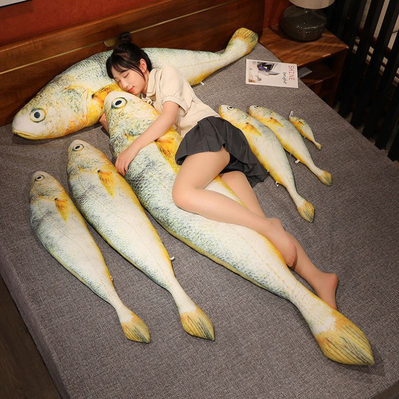 咸鱼抱枕创意搞笑摸鱼靠枕闲鱼搞怪枕头趣味睡觉夹腿玩偶生日礼物
