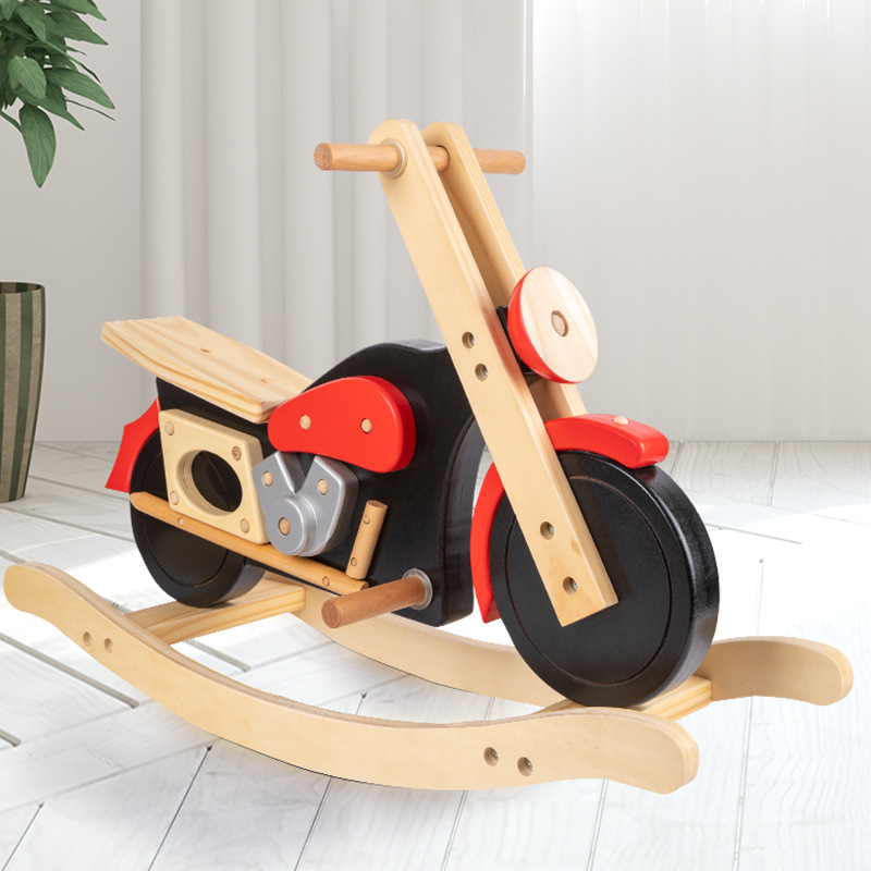 儿童小木马摩托车摇摇马协调平衡宝宝幼儿园摇椅周岁生日礼物玩具