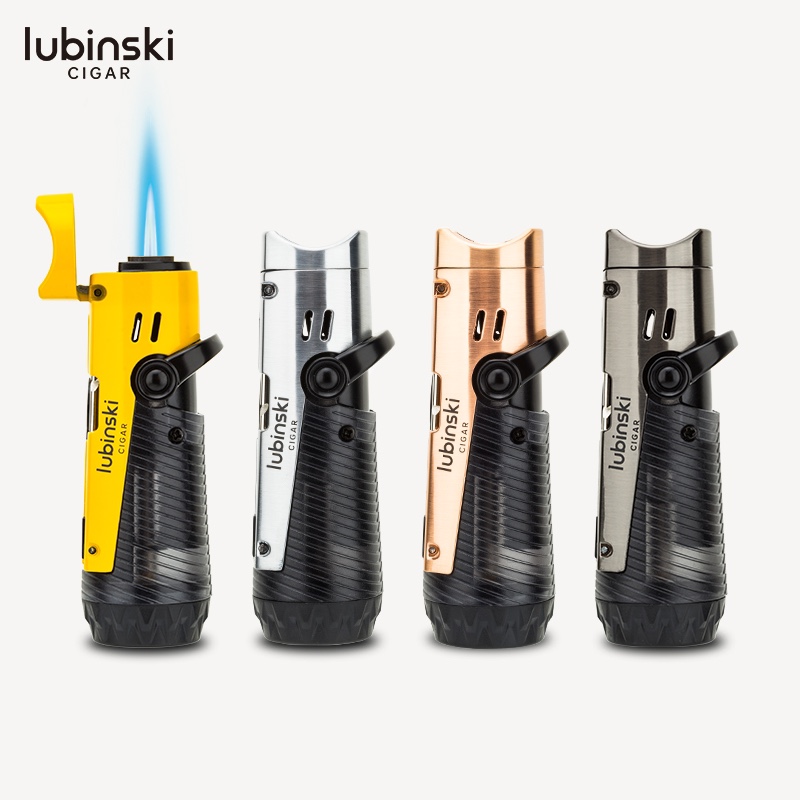 Lubinski鲁宾斯基雪茄打火机 单火直冲 带钻孔器和通针 外出便携