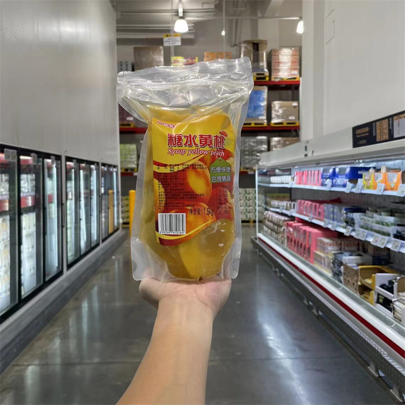 长沙山姆代购 合膳龙糖水黄桃1.5kg个大肉厚色泽诱人新鲜水果罐头