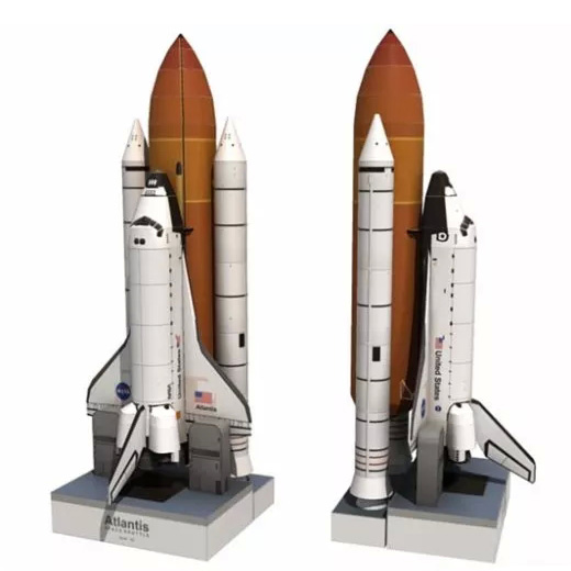 儿童益智DIY手工制作航天飞机宇宙飞船太空火箭3D纸模型纸艺玩具