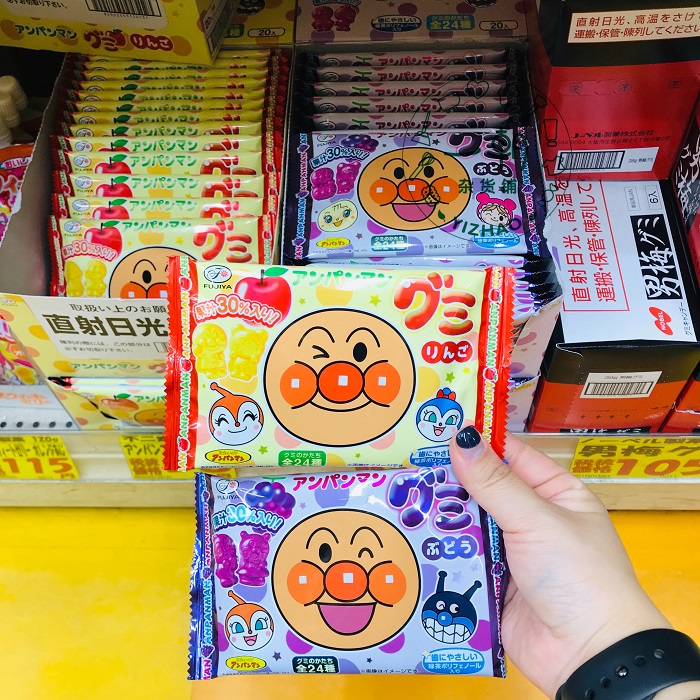 日本现货食玩零食糖果不二家面包超人紫葡萄防蛀牙护齿软糖惊爆
