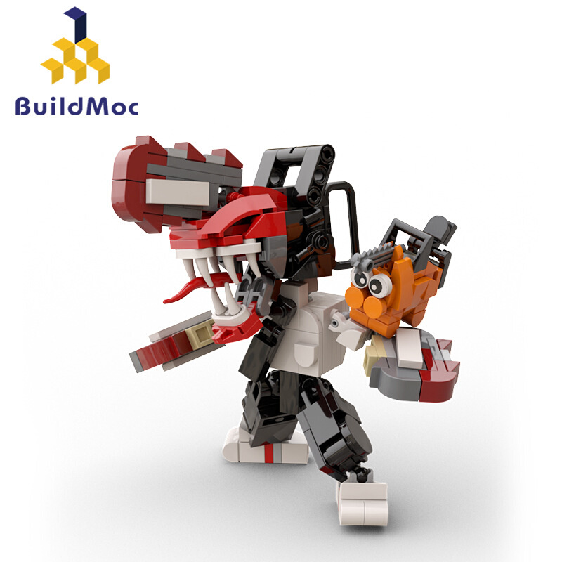 BuildMOC拼装积木玩具电锯人地狱恶魔波奇塔链锯人狗生物组装模型