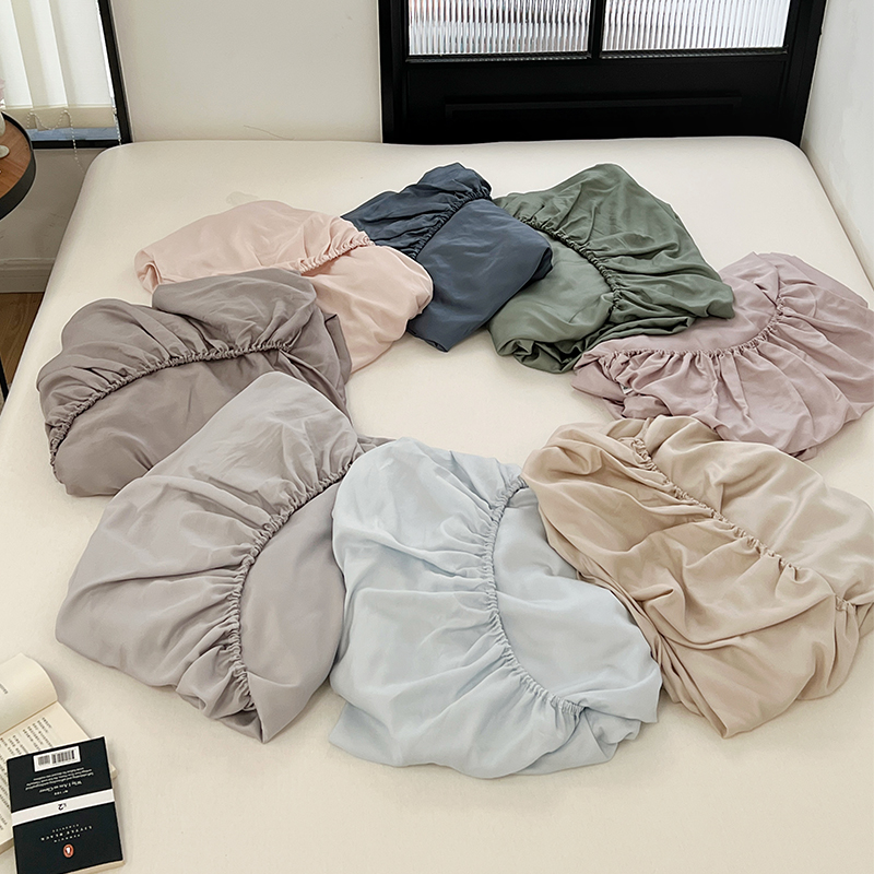 夏季天丝床笠单件 100%莱赛尔纤维冰丝床垫保护罩凉感丝席梦思套