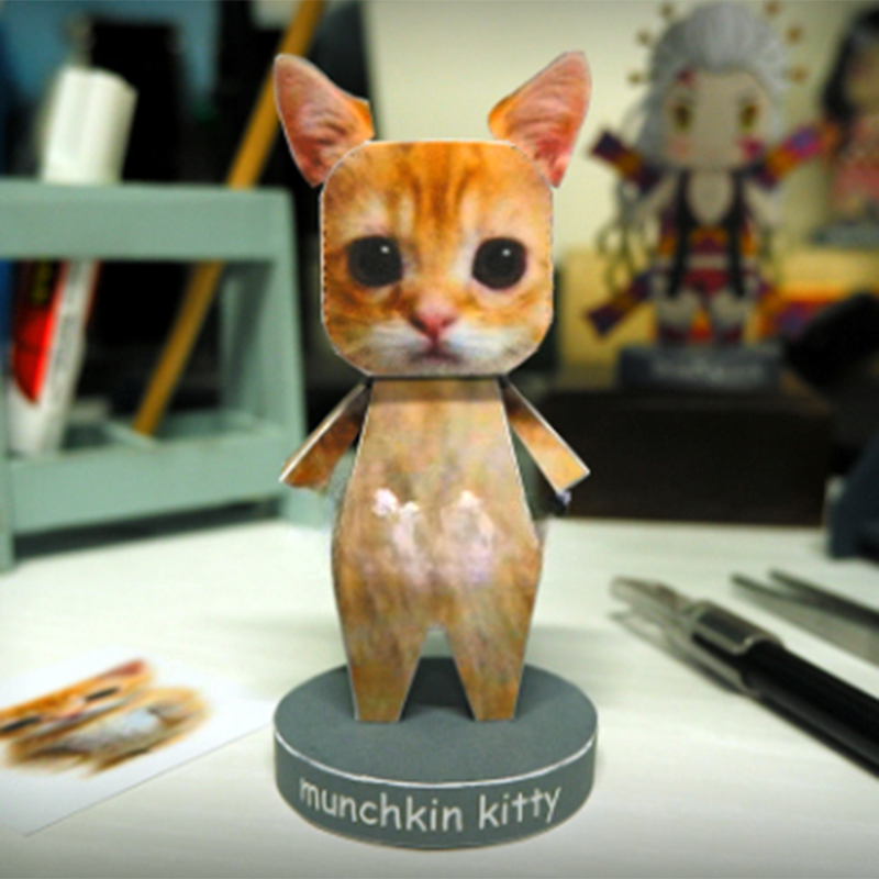 猫咪的迷惑行为高糊修猫表情包可爱动漫立体纸艺模型纸模纸质摆件