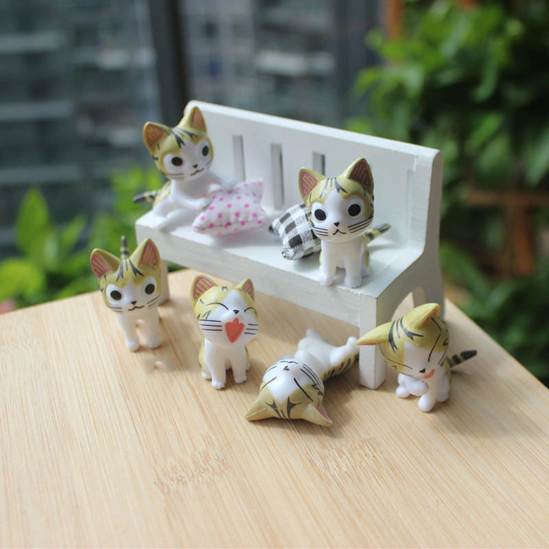 烘培蛋糕小 猫日本卡通动漫起司猫喵小起喵小奇手办摆件模型包邮