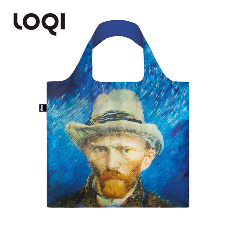 德国LOQI博物馆系列购物袋折叠环保收纳袋大容量包中包梵高自画像