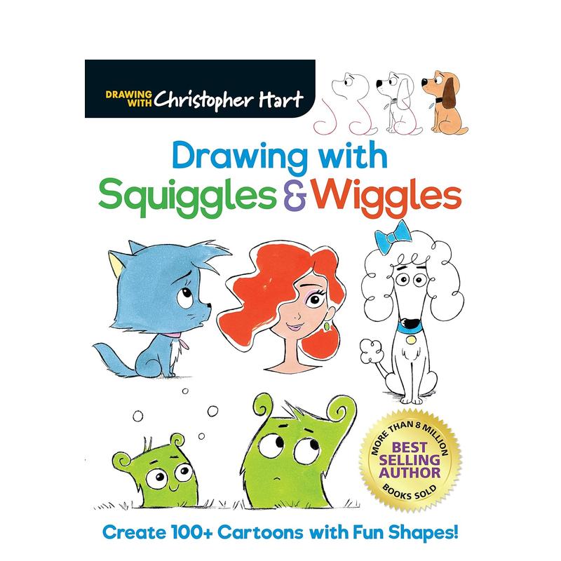 【预 售】简单涂鸦： 100 多幅漫画创作 Drawing with Squiggles & Wiggles 原版英文儿童艺术启蒙