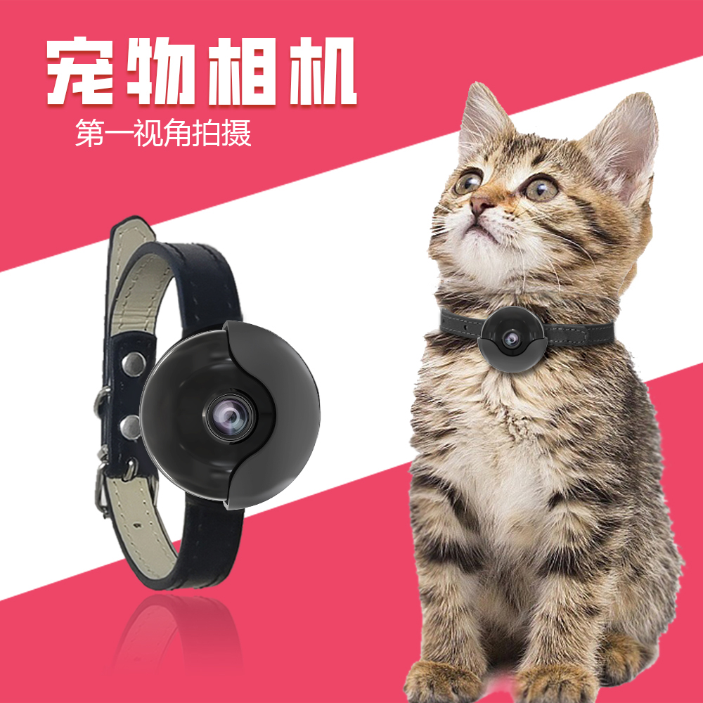 4G猫咪狗狗宠物第一视角挂脖相机监控记录仪项圈摄像头机录播拍摄