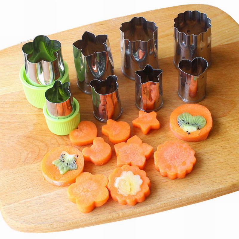不锈钢卡通花型土豆胡萝卜切花器蔬菜水果造型压花器蝴蝶面片神器