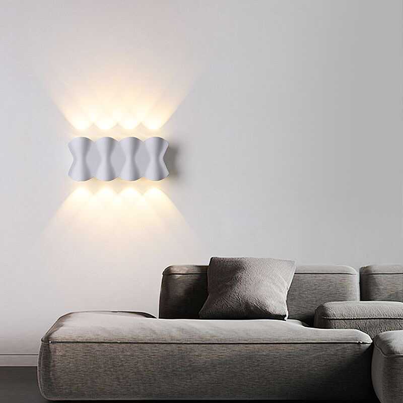 LED简约现代壁灯几何造型庭院线条灯唯美字母灯符号标记背景装饰