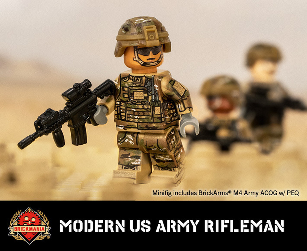 BRICKMANIA美国现代陆战队V2第三方人仔军事积木益智模型玩具礼物