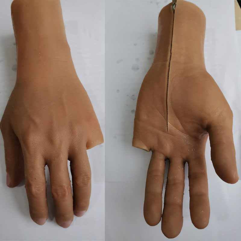 硅胶假手指套残疾人假手肢仿真定制手皮手臂义肢机械手指肌电手套