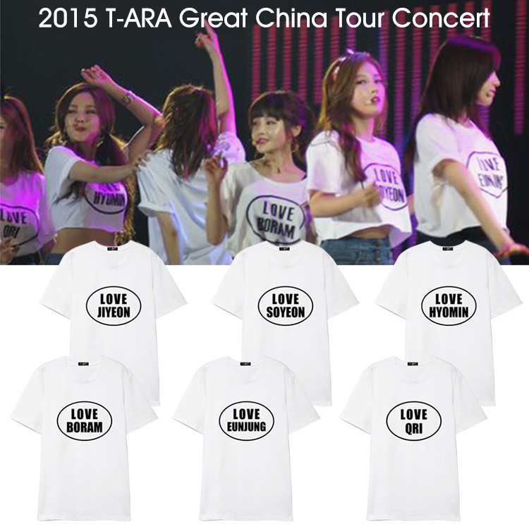 T-ARA巡演南京演唱会朴智妍孝敏素妍李居丽全宝蓝周边同款短袖T恤