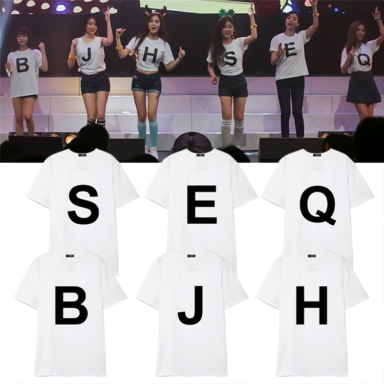 T-ara演唱会周边全宝蓝恩静李居丽朴孝敏智妍素妍同款短袖T恤