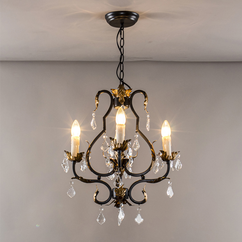 定制美式复古吊灯 水晶法式简约创意艺术设计师餐厅客厅卧室房间