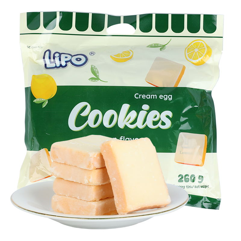 【官旗直售】Lipo柠檬味面包干260g越南进口饼干小零食休闲食品