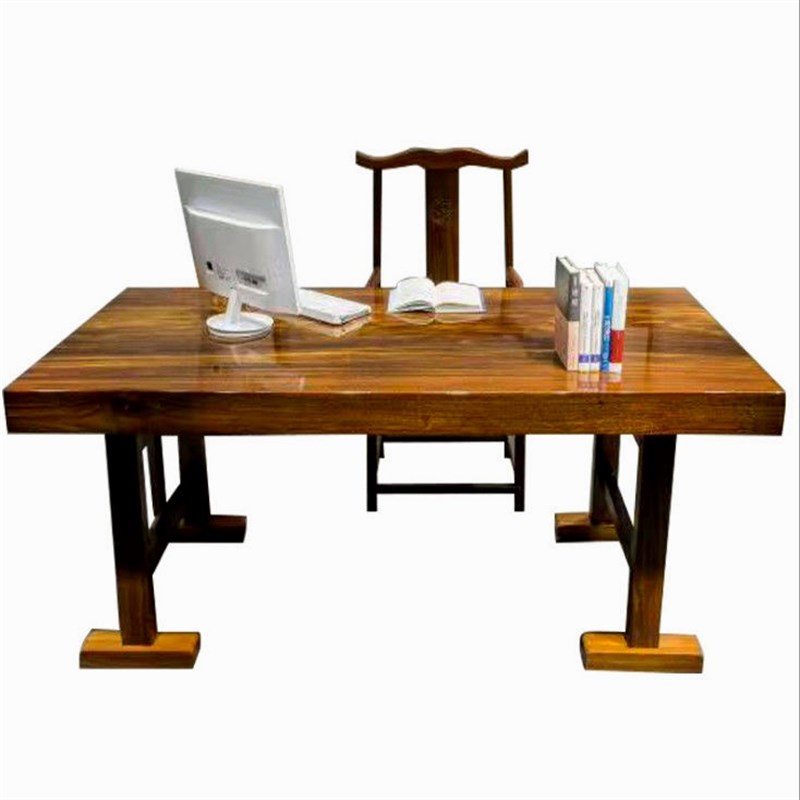 推荐奥坎大板茶桌实木原木茶台茶板红木办公桌餐桌书桌面独板整块