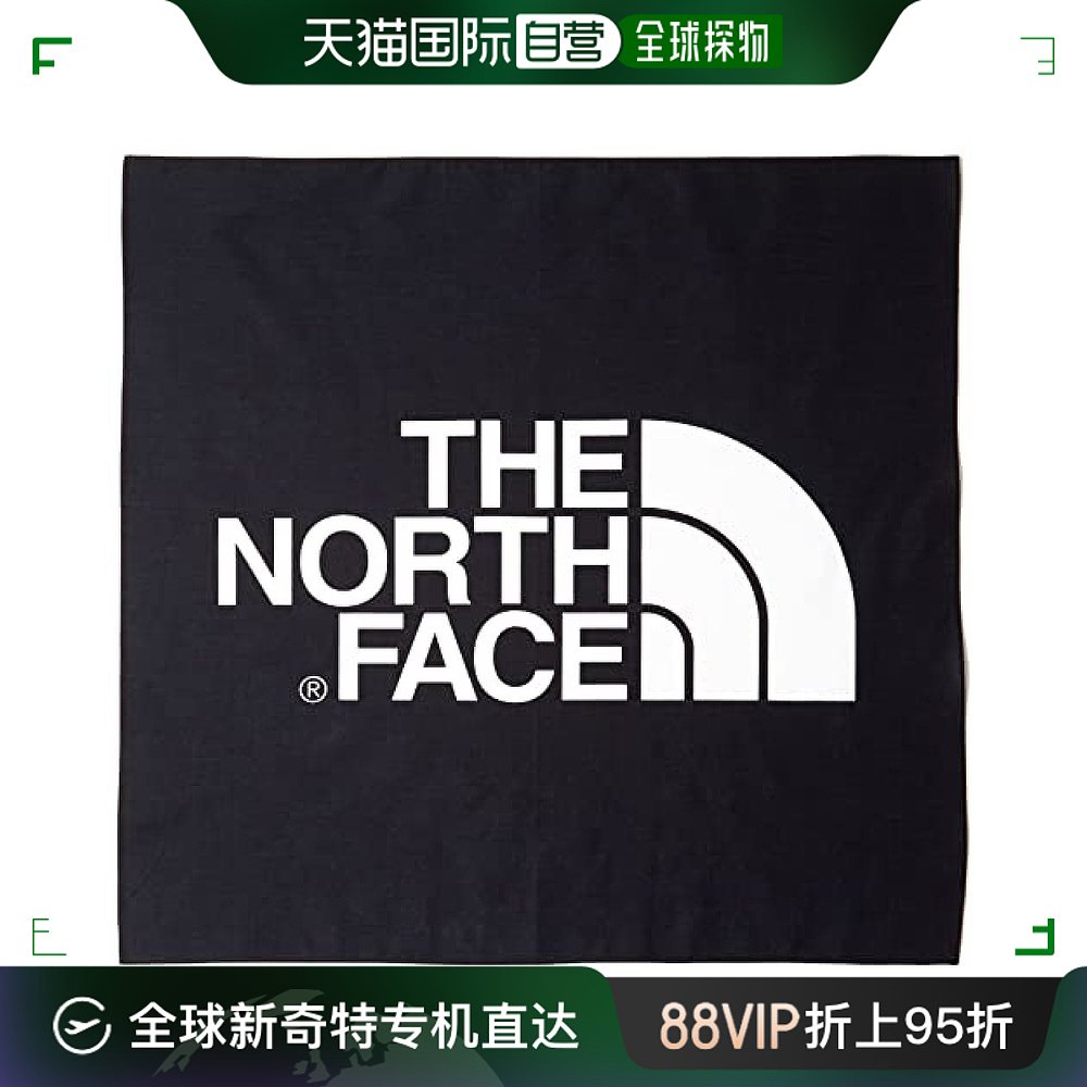 【日本直邮】The North Face北面 印花方巾LOGO NN22200 K黑色